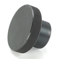 Morton Steel Knurled Knob with 3/8"-16 Tapped Hole, 1-1/2" Diameter, Black Oxide Finish KK-35